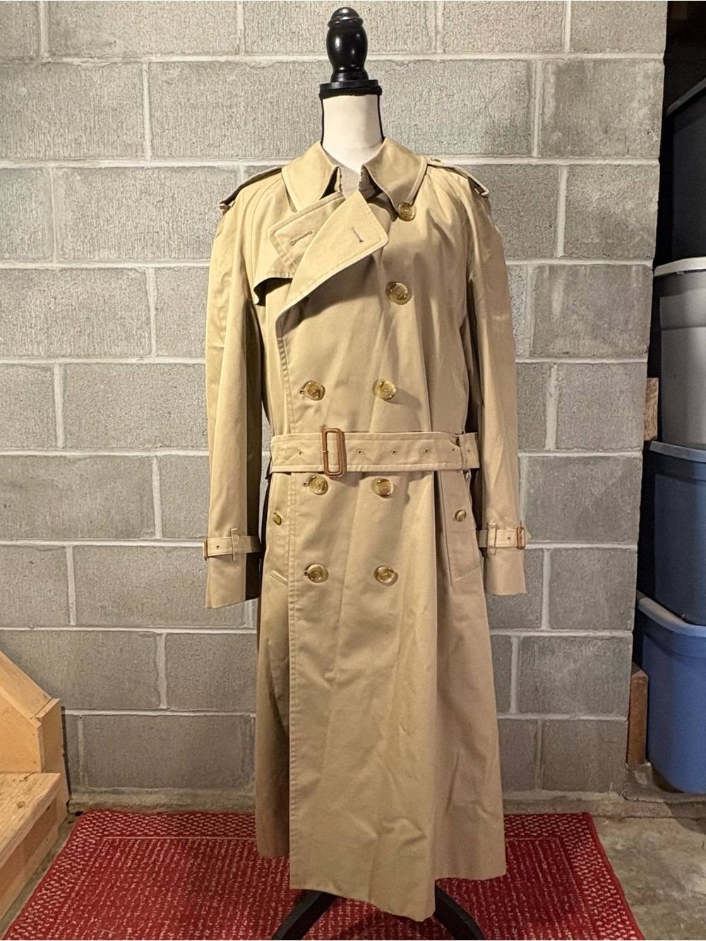Burberry trench coat.
